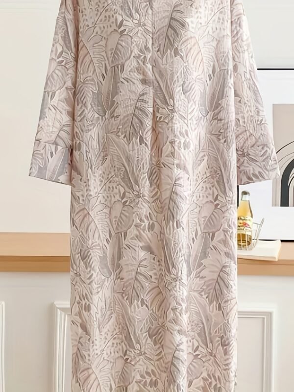 Floral Print Modest Maxi Dress