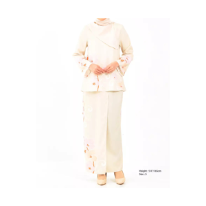 11.png Beige Blossom Baju Kurung – Elegance Redefined