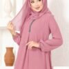 Loose-Fit Long Sleeve Robe Dress