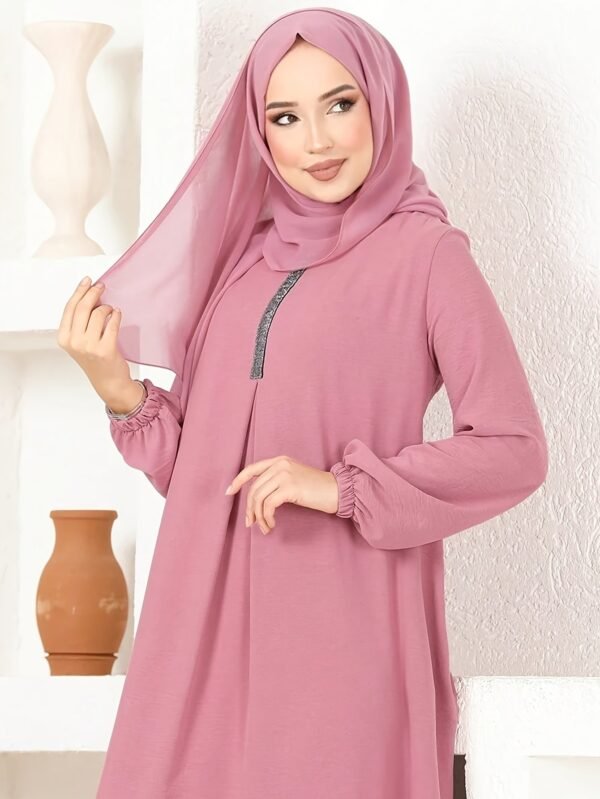 Loose-Fit Long Sleeve Robe Dress