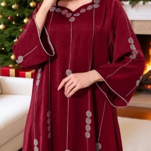 3c951a5b5e86dfb885f50f6c12fd01c3.jpg Satin Sequin Muslimah Gown