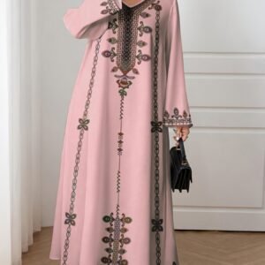 6cd25ce4-b559-4951-9810-46d0fb475abe.jpg Plus Size Ethnic Print Maxi Dress