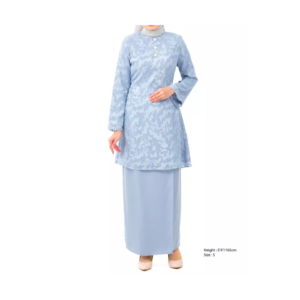 Elegant Sky Blue Baju Kurung – Elegance Redefined