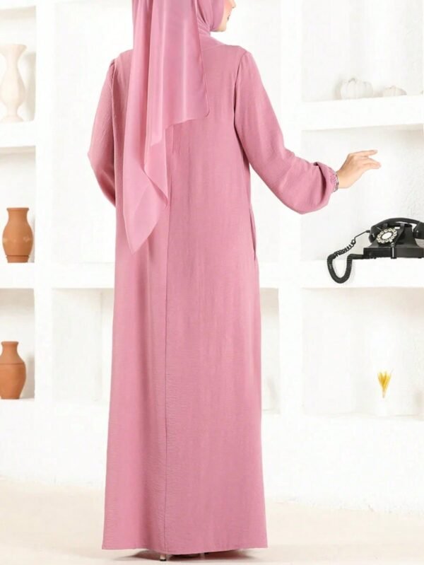 Loose-Fit Long Sleeve Robe Dress
