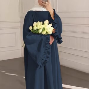 94ecac0f-81da-41e4-b203-633742c38fb3.jpg Pleated Cuff Sleeve Muslimah Dress