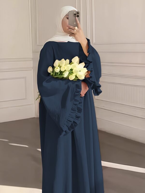 94ecac0f-81da-41e4-b203-633742c38fb3.jpg Pleated Cuff Sleeve Muslimah Dress