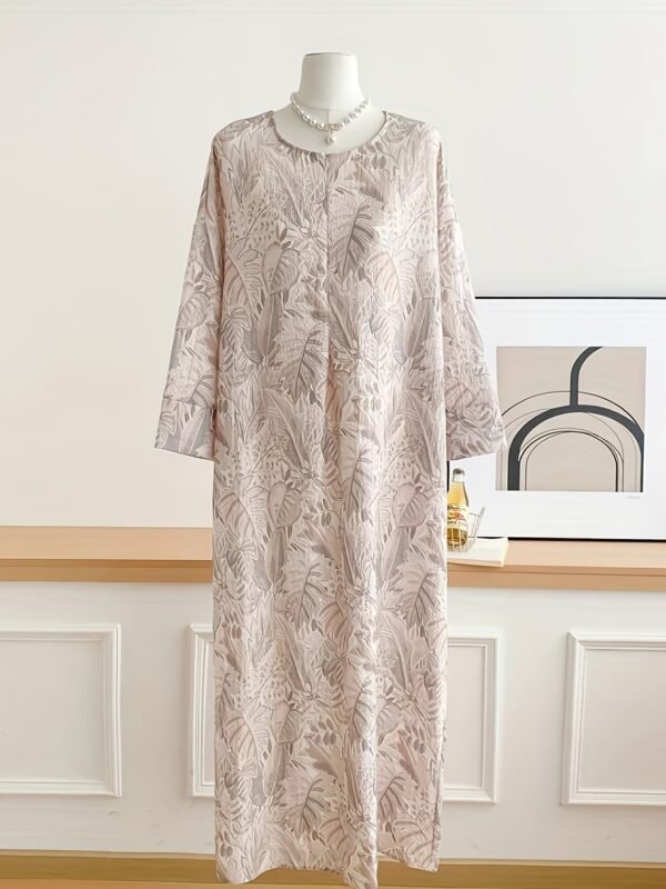 Floral Print Modest Maxi Dress